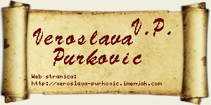 Veroslava Purković vizit kartica